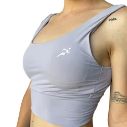 Tops Espalda Abierta Lila Pastel 