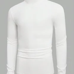 Camiseta de manga larga con cuello de tortuga casual para hombre, otoño/invierno