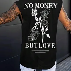  Homme Camiseta de tirantes anchos con estampado de rosas para hombres