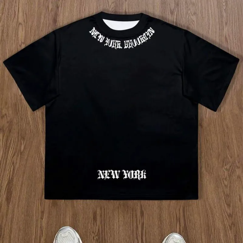 -Manfinity Duomo camiseta de manga corta versátil con estampado 