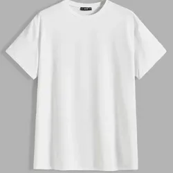 Manfinity ModaGents Camiseta de corte holgado de manga corta para hombre, verano
