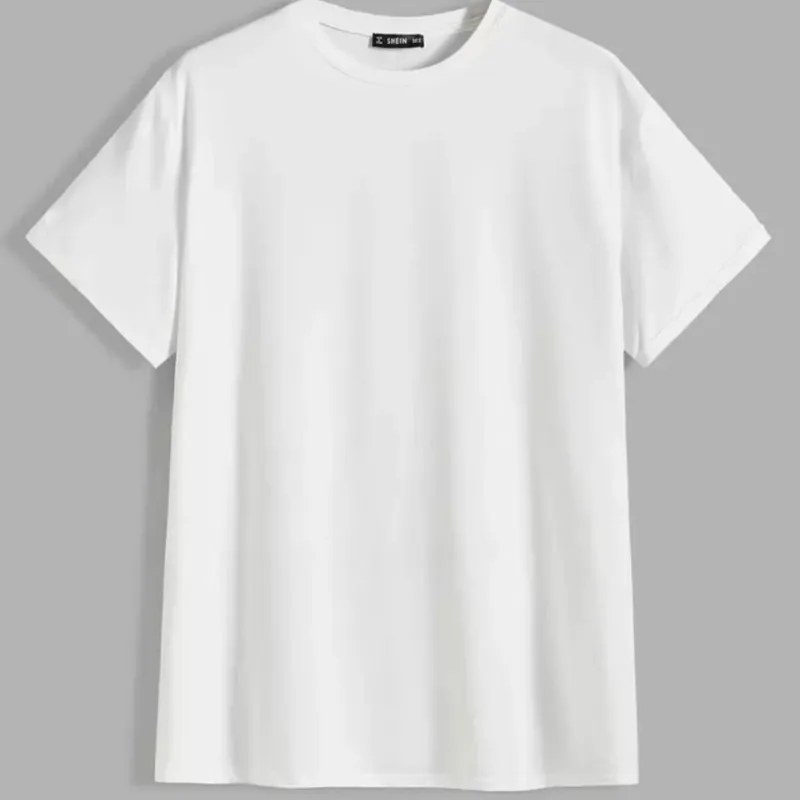 Manfinity ModaGents Camiseta de corte holgado de manga corta para hombre, verano