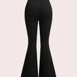  Pantalones elegantes con cintura elástica y pierna campana para mujeres, para primavera, verano y otoño