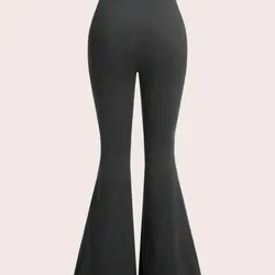  Pantalones elegantes con cintura elástica y pierna campana para mujeres, para primavera, verano y otoño