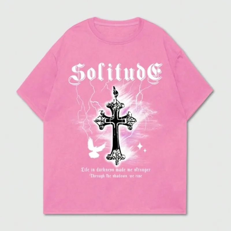 -Rowwe Men Street Life camiseta gráfica de letra cruzada Y2K 