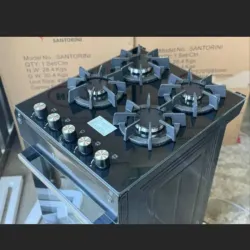 Cocina de gas con horno Challenger en negro 