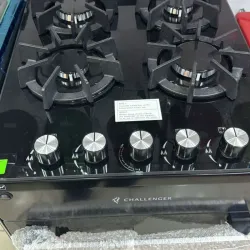 Cocina de gas con horno Challenger en negro 