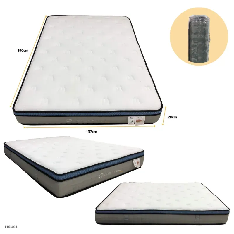 COLCHON EMPACADO AL VACIO FULL COMFORT TIME GOLD 137x190x28
