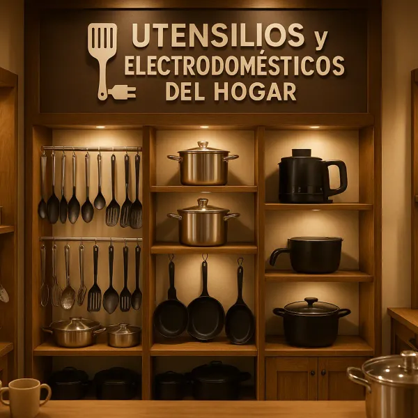 Bienvenido a Utensilios y Electrodomésticos del Hogar

En nuestra tienda, ofrecemos una amplia variedad de productos diseñados para hacer tu vida más fácil y cómoda. Desde utensilios de cocina esenciales hasta electrodomésticos innovadores, tenemos todo lo que necesitas para equipar y embellecer tu hogar.

¿Qué Ofrecemos?

- Utensilios de Cocina: Encuentra desde cuchillos de chef hasta utensilios de repostería, ideales para cada tipo de cocinero.
- Electrodomésticos: Ofrecemos una selección de electrodomésticos de alta calidad, incluyendo batidoras, licuadoras, y más, para facilitar tus tareas diarias.
- Calidad y Variedad: Trabajamos con las mejores marcas para garantizar que nuestros productos sean duraderos y eficientes.
- Atención Personalizada: Nuestro equipo está aquí para ayudarte a elegir los productos perfectos para tu hogar.

¿Por Qué Elegirnos?

En Utensilios y Electrodomésticos del Hogar, nos apasiona brindar productos que mejoren tu experiencia en la cocina y el hogar. Nos esforzamos por ofrecer un servicio al cliente excepcional y precios competitivos. 

¡Visítanos y descubre cómo podemos ayudarte a hacer de tu hogar un lugar más funcional y acogedor!