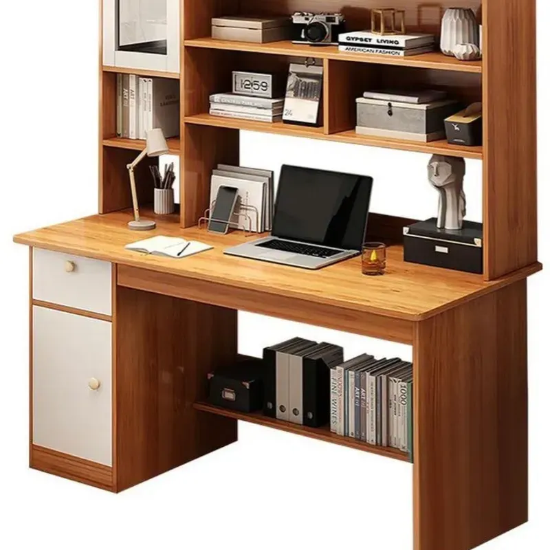 Escritorio De Madera Con Puerta Y Cajón Para Ordenador