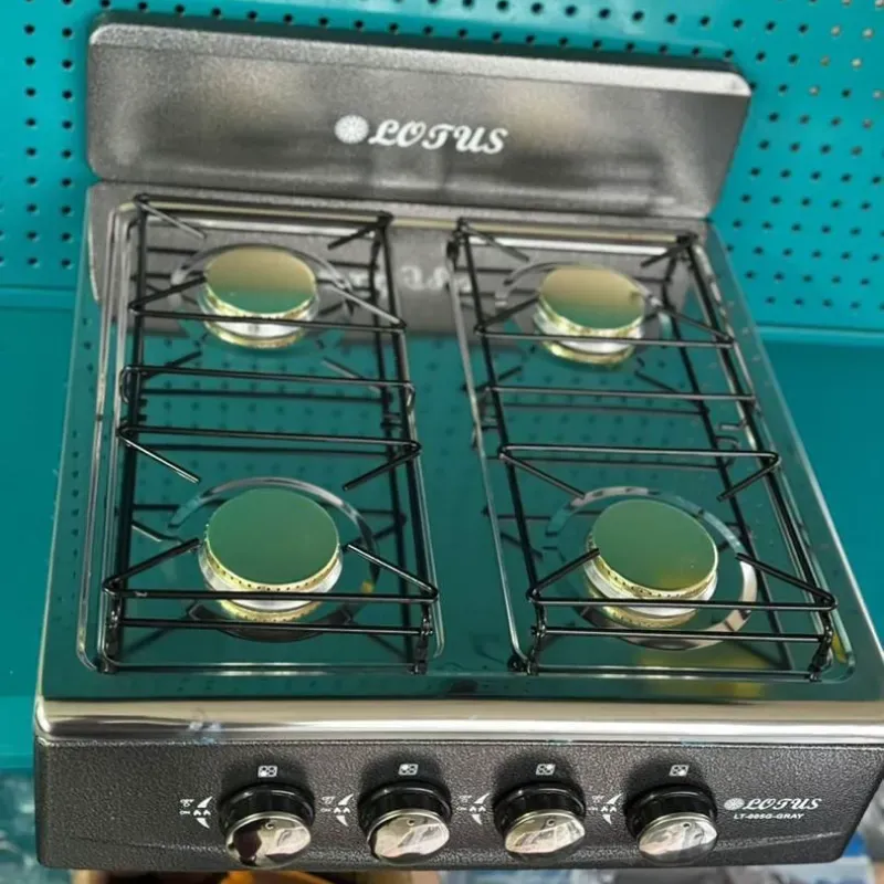 FOGÓN A GAS DE MESETA MARCA LOTUS, 4 HORNILLAS LT-005G-GRAY