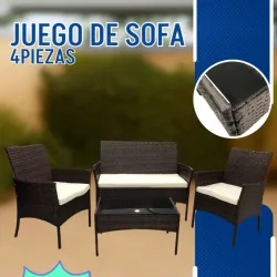 Juego de sofa de terraza 4 piezas 
