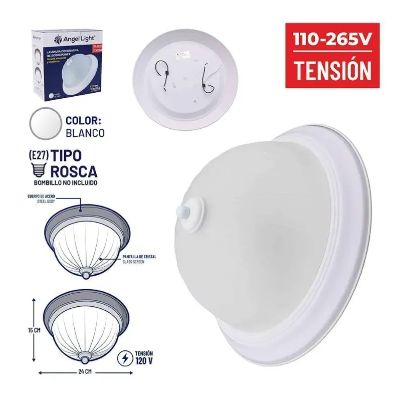 Lámpara decorativa de sobreponer 120 V (A105-VT28-W)