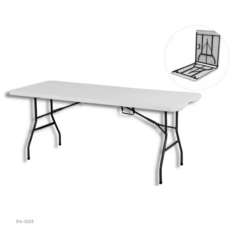 MESA 6' PLEGABLE DE PLASTICO BLANCO180X75X74CM