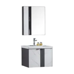MUEBLE DE BAÑO ALUMINIO CON ESPEJO Y LAVAMANO SKU: 92-1089K-60