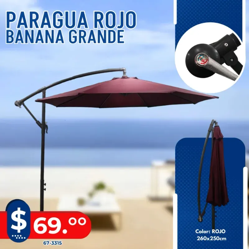 PARAGUA / SOMBRILLA ROJO BANANA GRANDE