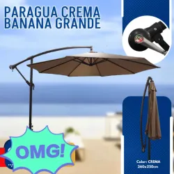 PARAGUA / SOMBRILLA CREMA BANANA GRANDE 
