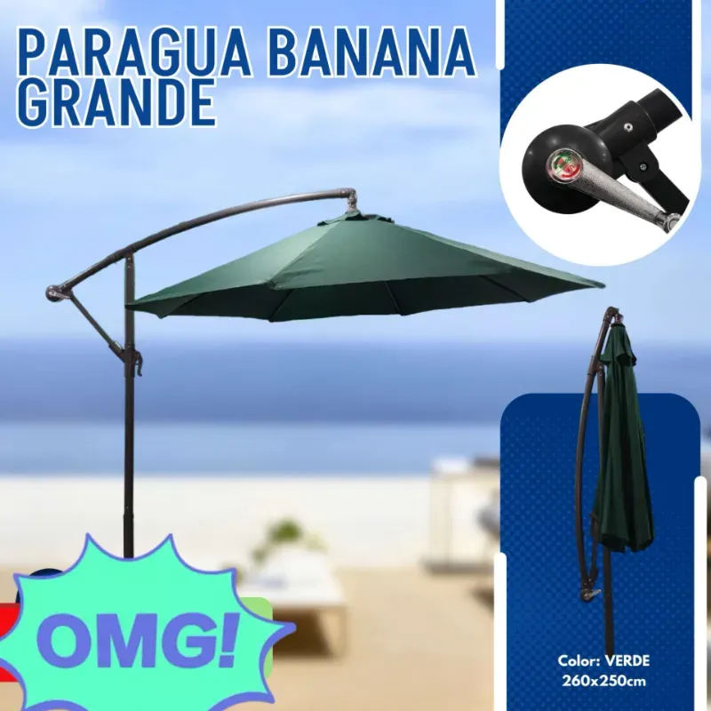 PARAGUA / SOMBRILLA VERDE BANANA GRANDE