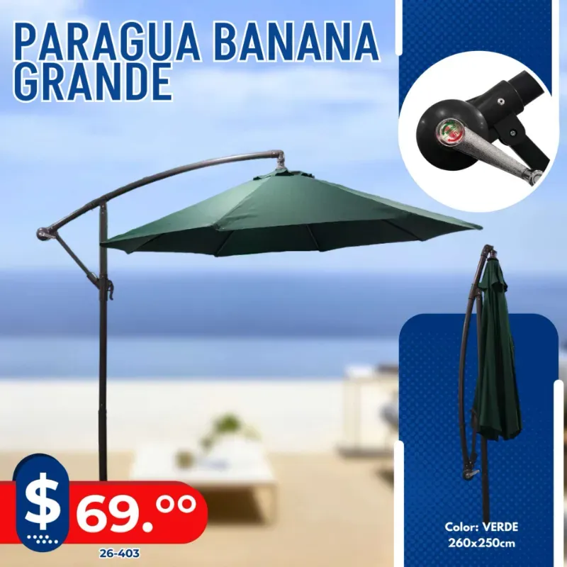 PARAGUA / SOMBRILLA VERDE BANANA GRANDE