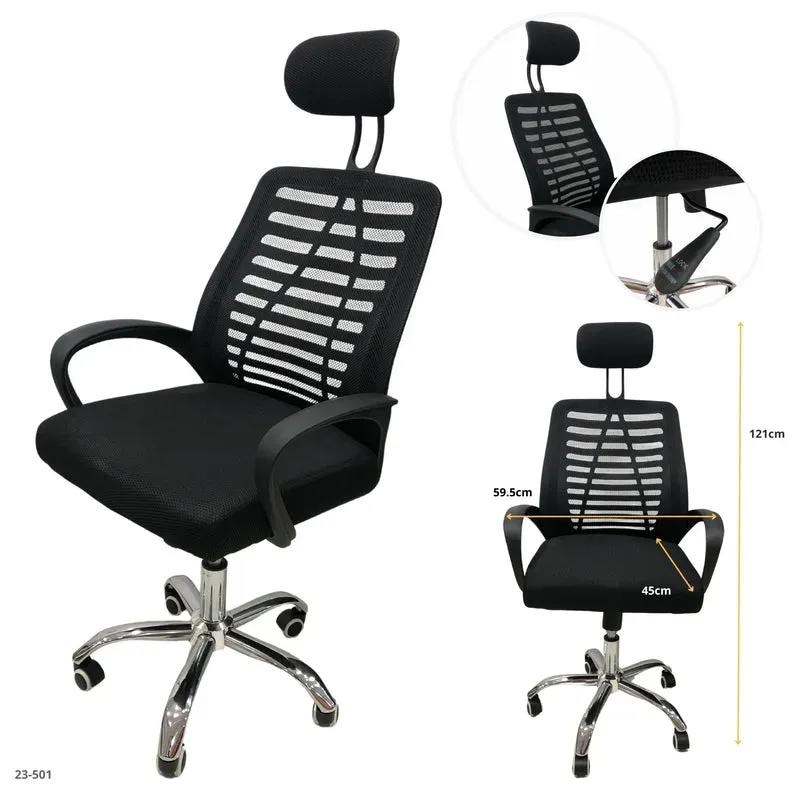 SILLA DE OFICINA NEGRA SKU: 23-501