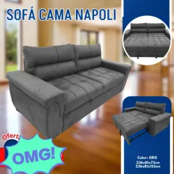 SOFA CAMA NAPOLI GRIS