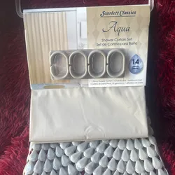Cortina de baño con alfombra antideslizante 