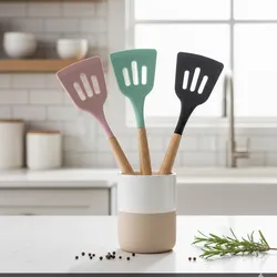 Espátula de silicona para cocina.