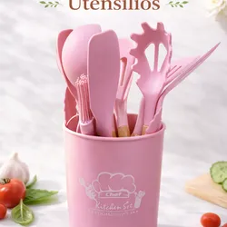 Juego de utensilios de silicona grandes