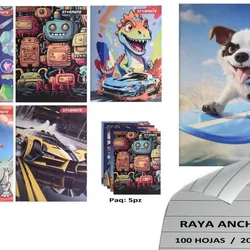 Libretas de rayas para niños. 