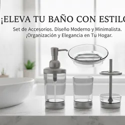 Set con dispensador para baño