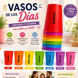 Set de vasos plásticos