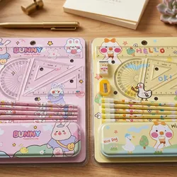 Set escolar con reglas. 