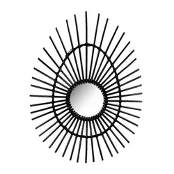 Espejo de pared ratán ovalado