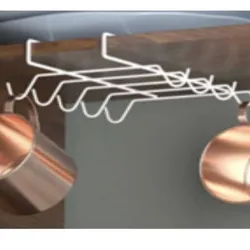 Soporte para tazas cromado