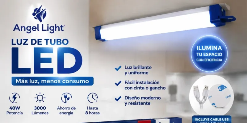 Lampara  LED Recargable de alta eficiencia con diseño moderno y resistente 40w / 30cm