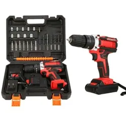MALETA 31 piezas Contiene: Taladro_Atornillador  inalambrico RX21VCD /2 Bateria 21V _2.0AH