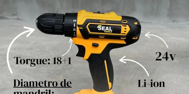  MALETA 30 piezas Contiene: #Taladro_Atornillador  inalambrico Seal 