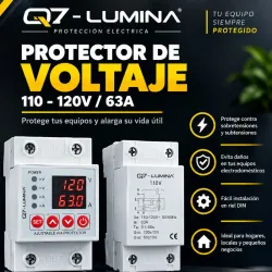 ⚡ PROTECTOR DE VOLTAJE Q7-LUMINA — 110–120V / 63A ⚡ Protege tus casa y  equipos eléctricos frente a variaciones de voltaje y ayuda a evitar daños.
