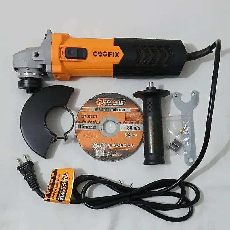 Pulidora COOFIX 750w -7.2 Amp-11000Rpm-110volt Carbones de respuesto-🎁Regalo 5 discos de corte