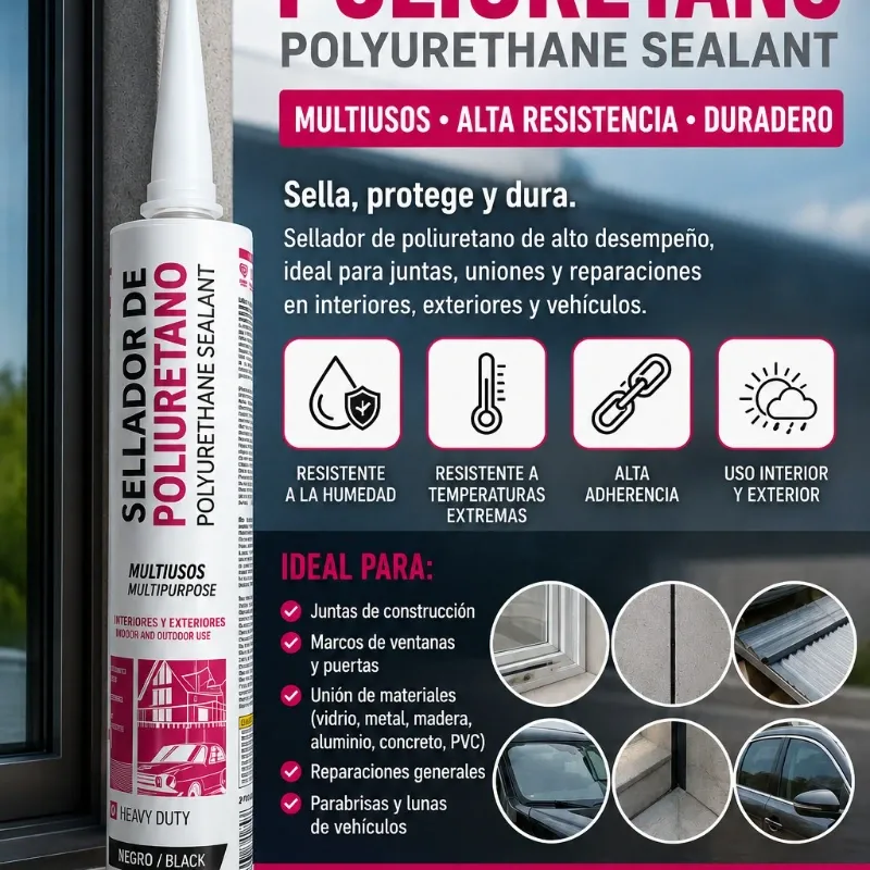 Sellador de parabrisas de poliuretano ,300ml Te