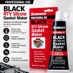 Silicona Negra Formadora de junta resistente a altas temperaturas  85gr RTV