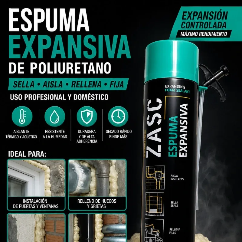 Spray de Espuma expansiva de poliuretano 750ml/800g