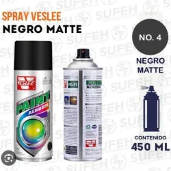 Spray Negro Mate 