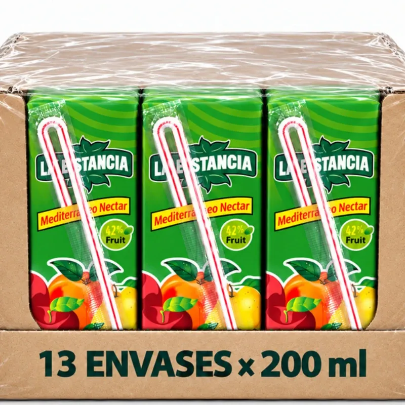 Néctar La Estancia sabor Mediterráneo — media caja de 13 × 200 ml