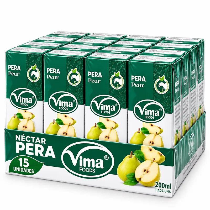 Néctar de pera Vima — media caja de 15 × 200 ml