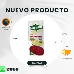 1/2 caja de jugos de manzana 