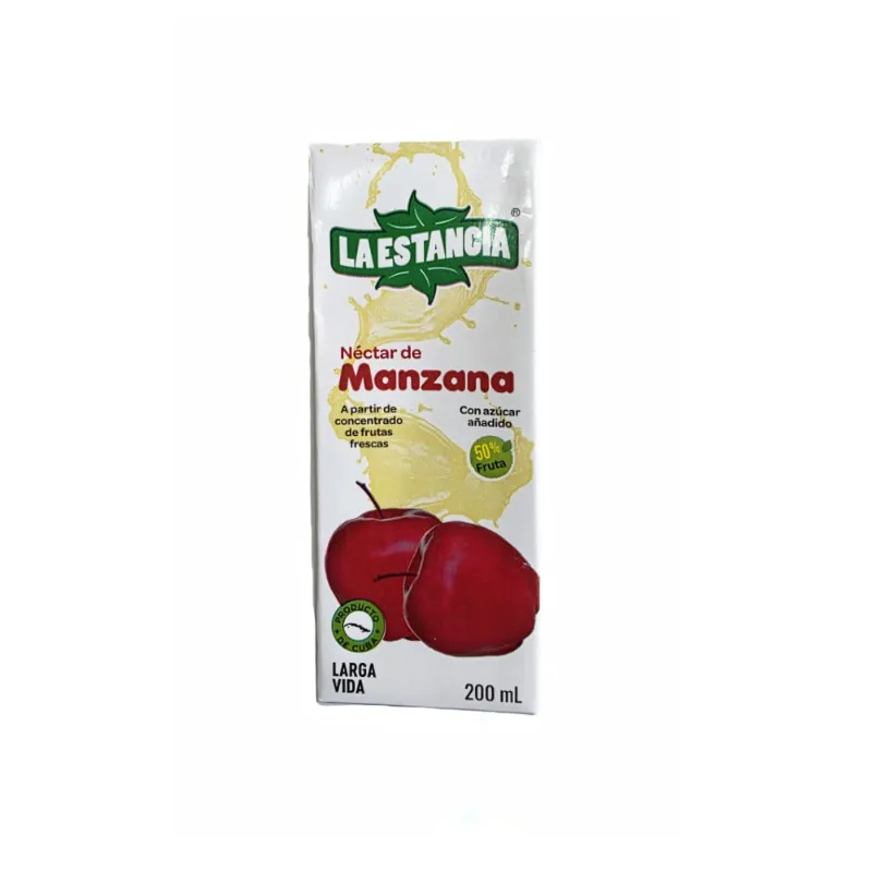 1/2 caja de jugos de manzana 