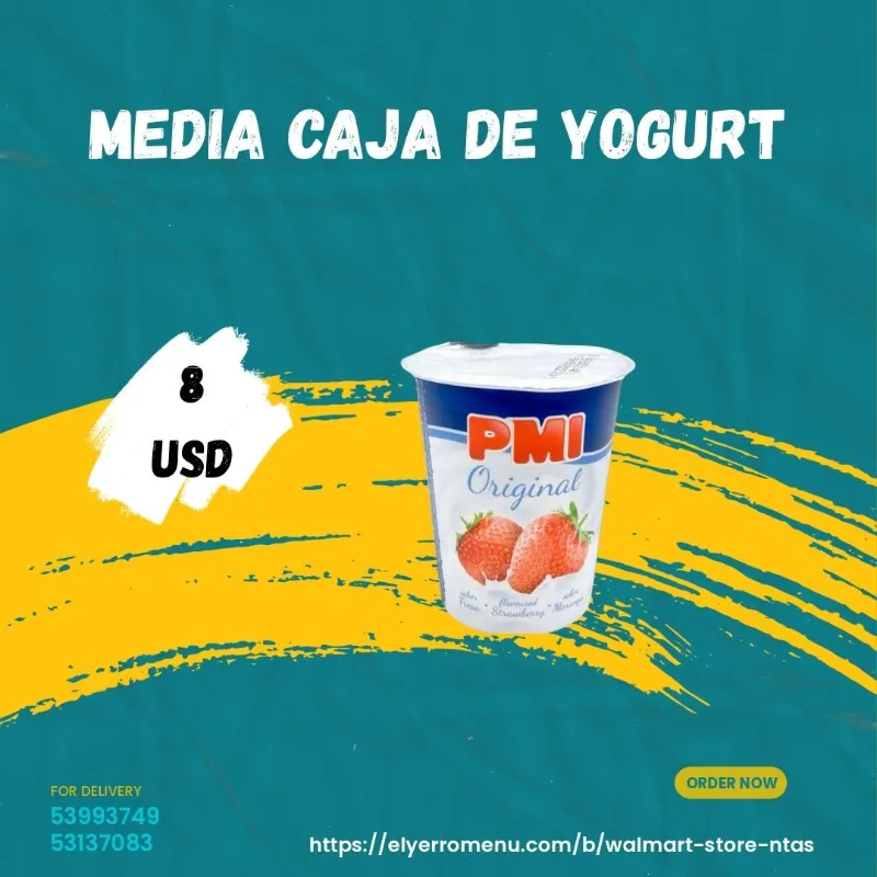 1/2 caja de yogurt