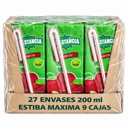 Cajas de jugos de manzana La estancia