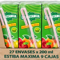 Néctar La Estancia sabor Mediterráneo — caja de 27 × 200 ml